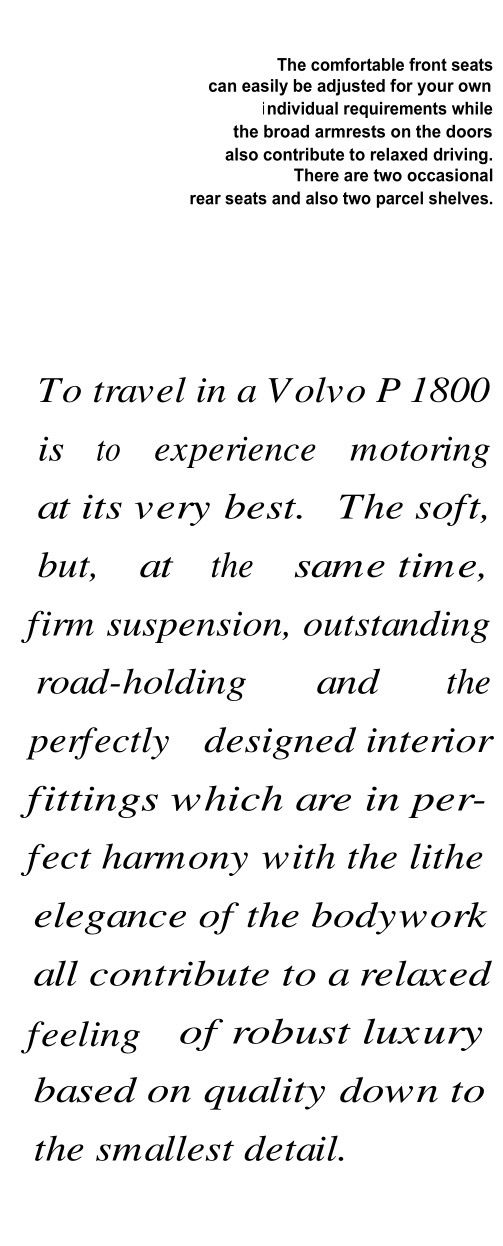 1962 Volvo P1800 Brochure Page 13